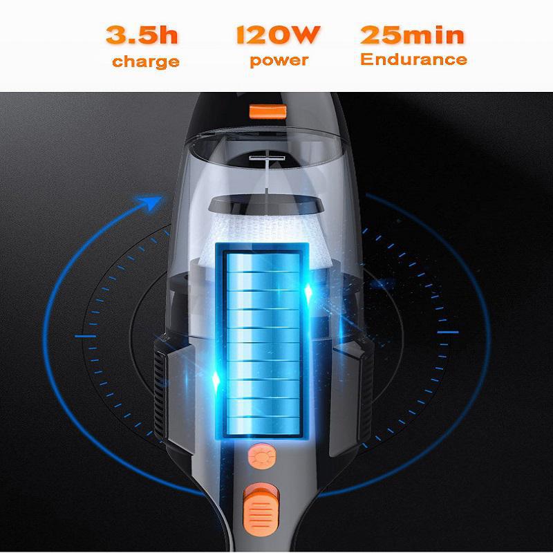 Handheld Vacuum Cleaner Hand Cordless 120W Powerful Suction Rechargeable