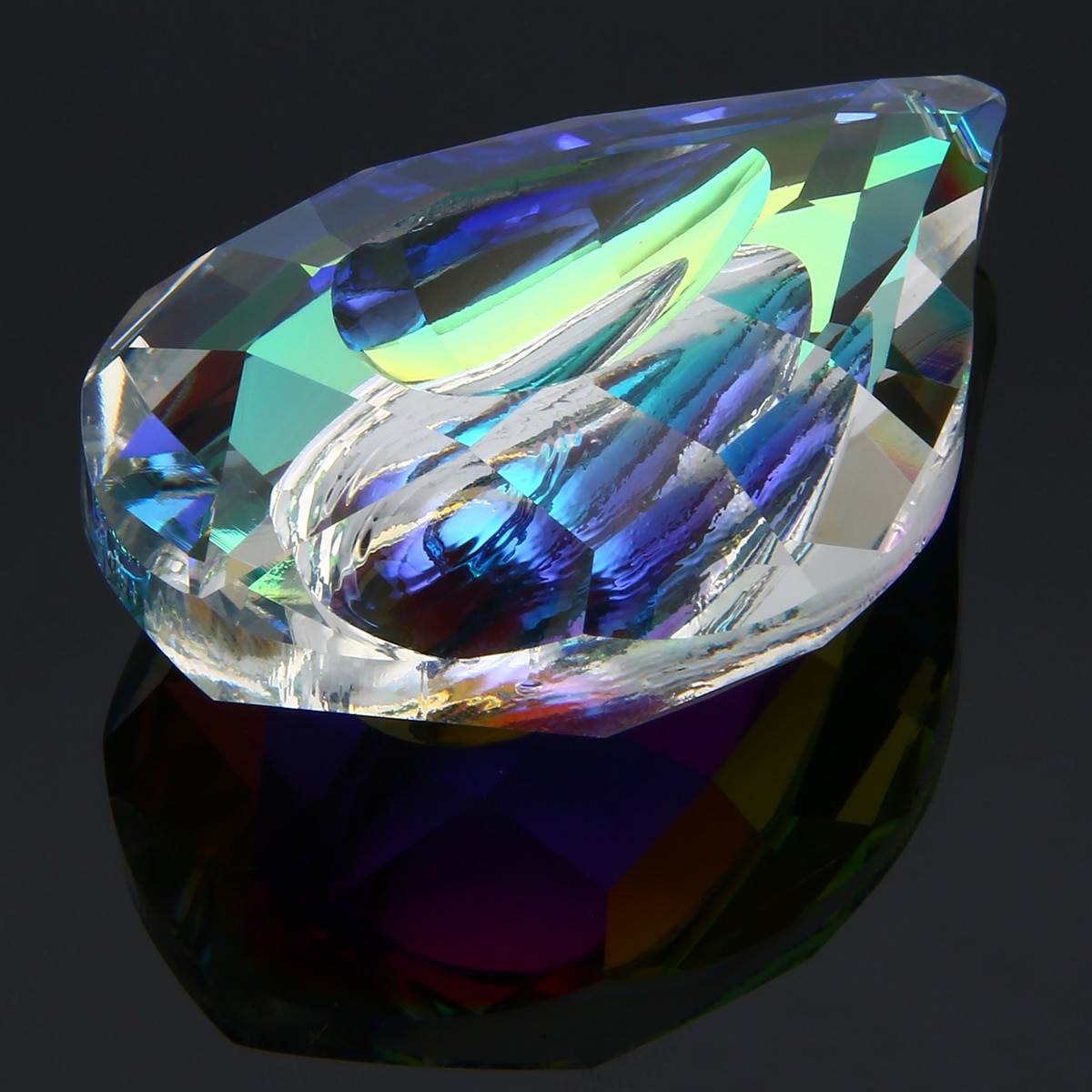 1pc 76mm Colorful Chandelier Glass Crystals Drops K9 Crystal Lamp Prisms Parts Drops Pendants
