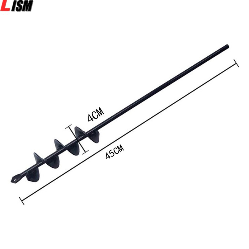 Garden Drill Bit Tool Flower Planter Bulb Shaft Twist Drill Auger Yard Gardening Planting Hole Digger Tool Planter: 45x4cm