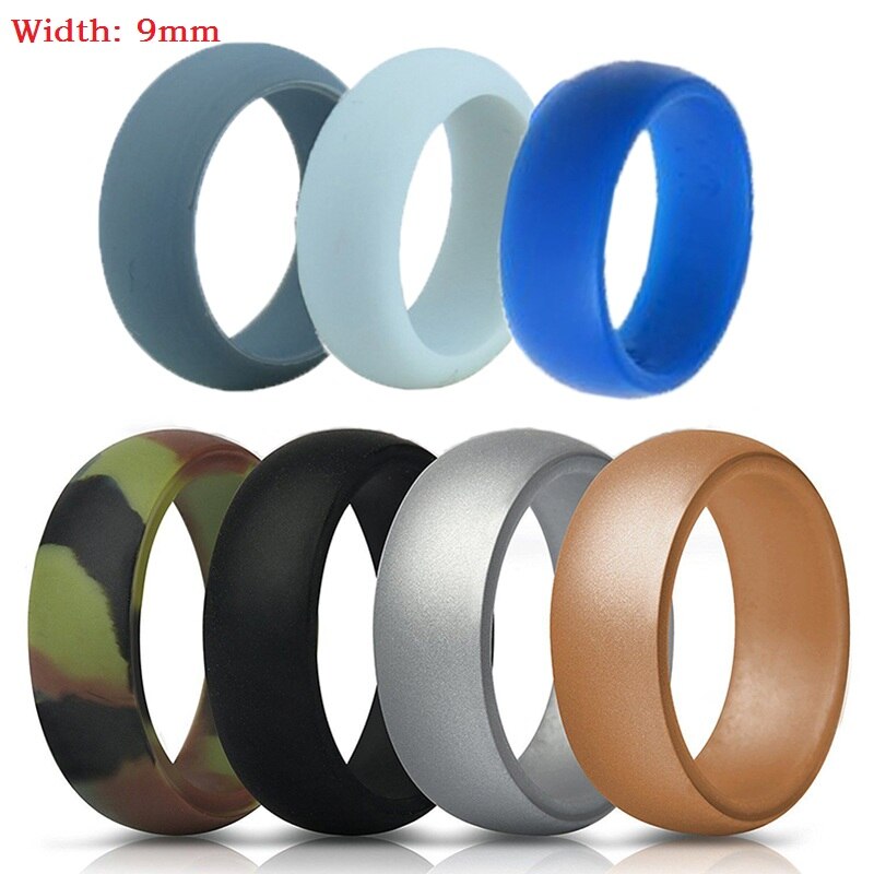 7Pcs Rubber Siliconen Vinger Ring Flexibele Hypoallergeen Wedding Engagement Ring Creatieve Eenvoudige Mode Paar Accessoires: 12