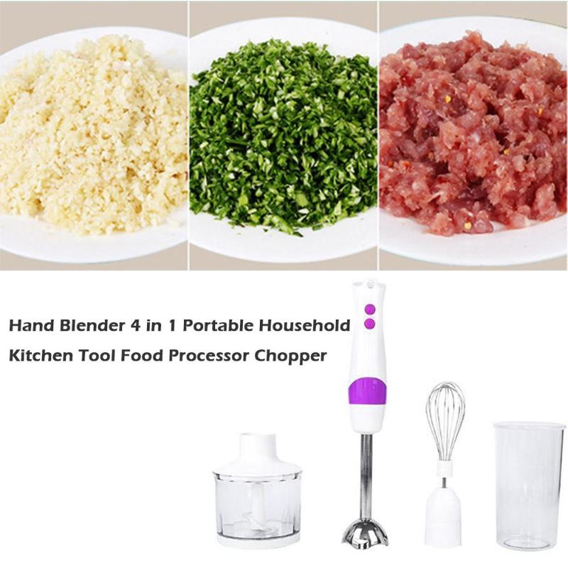 Multi-Function Drain Kitchen Tool Kitchen AccessoriesHand Blender 4 in 1 Portable Household Kitchen Tool Food Processor Chopper