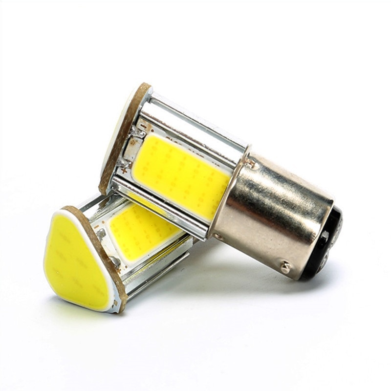 2 Pcs P21w Bay15d Ba15s P21/5W 1156 1157 Led Cob 12 V Auto Remlicht Wit Rood auto Led Lampen Achter Richtingaanwijzer Lamp Parking 12 V