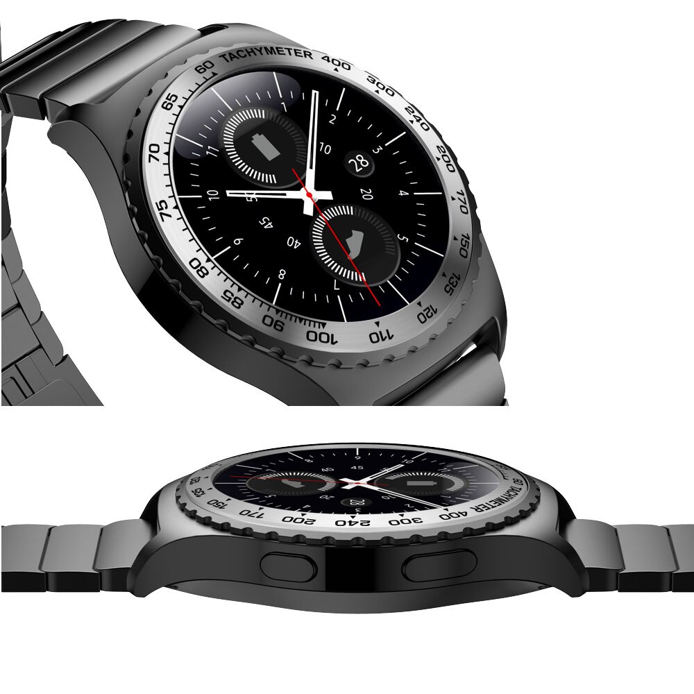 Funda para Samsung Gear S2 SM-R720 Sport Galaxy de 42mm, cubierta de protección adhesiva con anillo y bisel