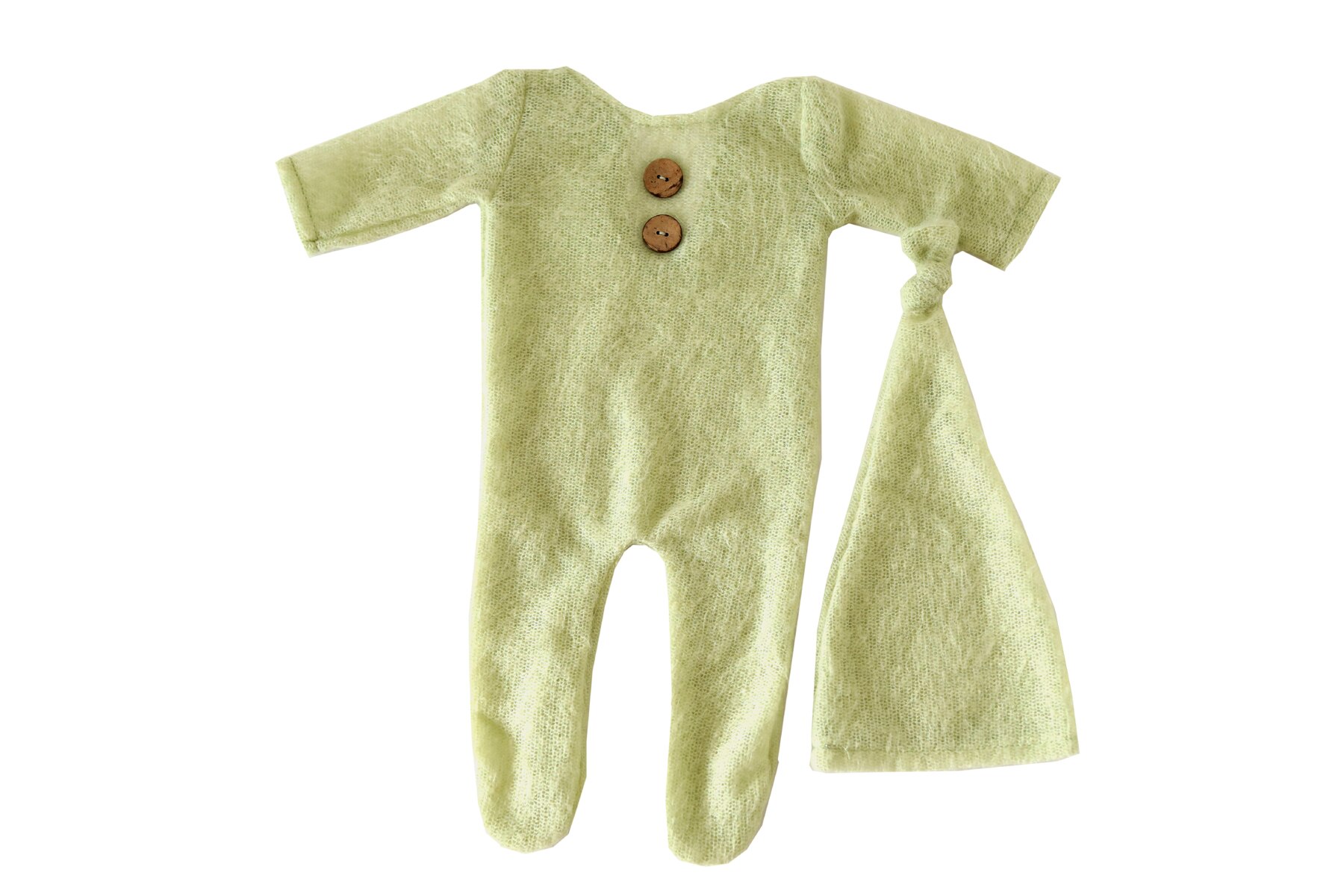 Pasgeboren Fotografie Props Romper Set Hoed Bebe Reborn Accesorios De Fotografia Baby Fotostudio Schieten Kleding Jongen Outfit Kostuum: Fluorescerend Groen