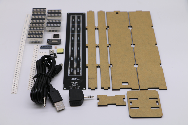 AS60 LED Level Volume Display VU Meter Music Spectrum Electronic DIY Kits 2.0 Channel 60-segment Volume VU Table1pc