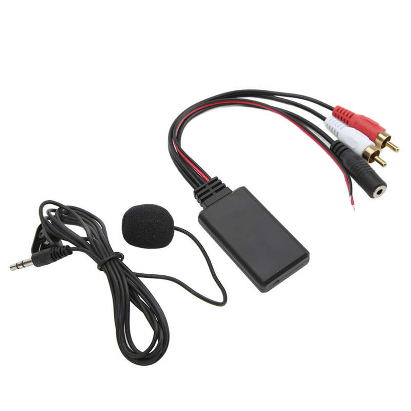 Hands Free Microphone ABS Car Bluetooth AUX IN Adapter for Pioneer with 2RCA Audio Port for Kenwood