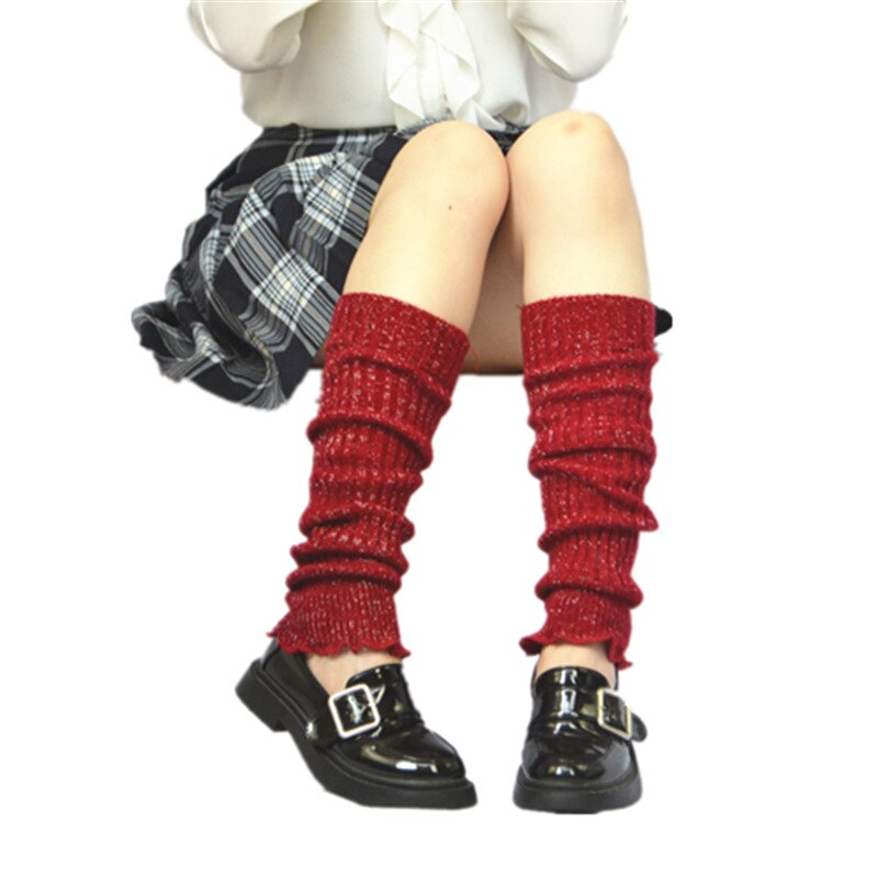 Kühlen Gothic Lurex Frauen Hipster Bein Wärmer Dame jk Knie-länge Helle Silber Seide Socke Herbst Frühling Schwarz verrotten Kaffee Lila