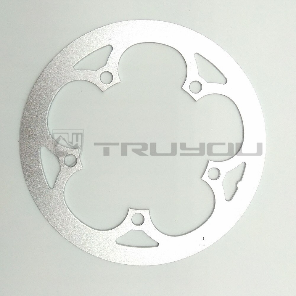 TRUYOU 130 BCD Chain Wheel Guard Folding Bike Chainring Cover Silvery Aluminum Alloy Road Bicycle Protective Plate