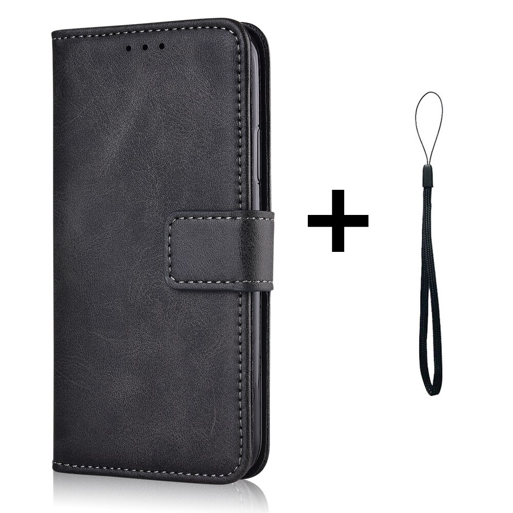 Custodia a portafoglio per BQ 5047L come custodia in pelle per telefono per BQ 5047 L come custodia a libro per copertina BQ 5047L: niu-Black