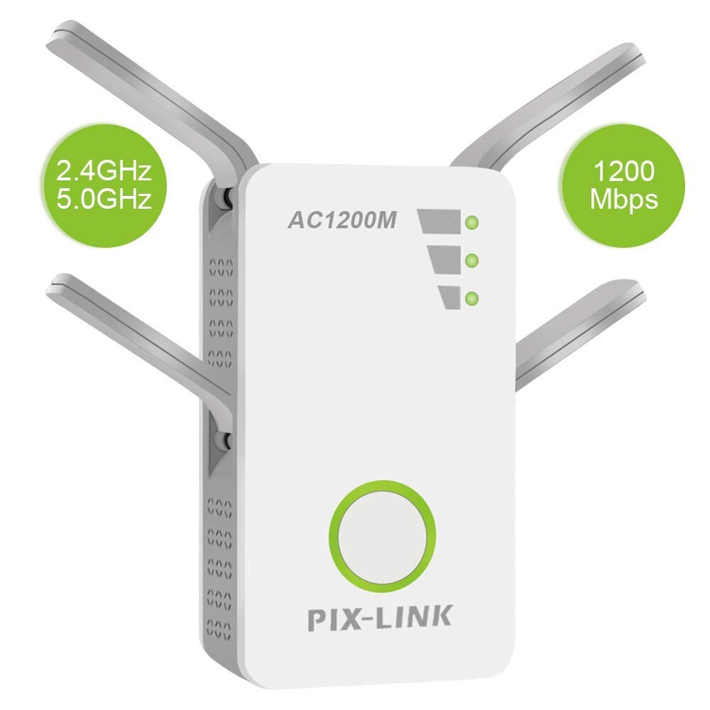 PIXLINK – répéteur sans fil double bande 300/5GHz, 1200/2.4 Mbps, amplificateur de Signal pour extension de réseau, Wi-Fi, pour la maison: UK plug / 1200Mbps-Dual Band