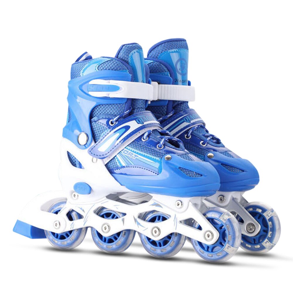 Einstellbare Beleuchtung Inline Rollschuhe mit Licht hoch Räder Männer Frauen draussen Rollschuhe Schuhe für freundlicher Erwachsene Rolle Rollschuhe: Blau M