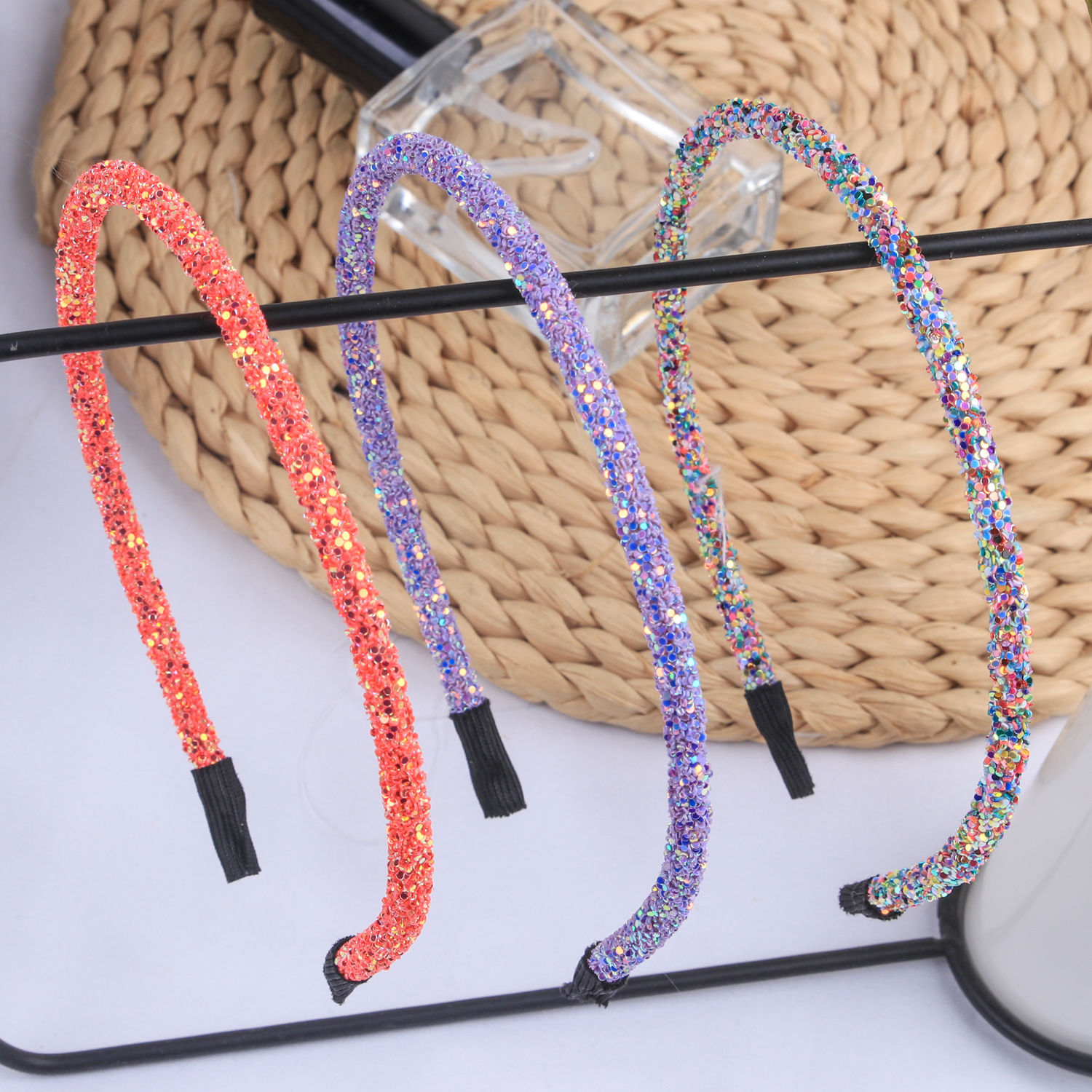 1PC Leuke Meisjes Hoofdbanden Glitter Regenboog Haarbanden Sparkly Haarbanden Kids Kinderen Party Decoratie Haaraccessoires