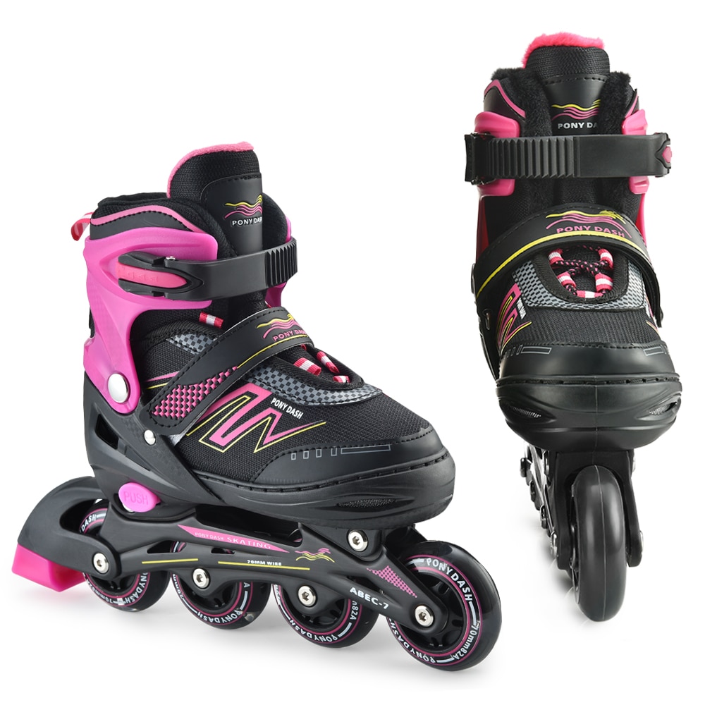Inline Skates Adjustable with Illuminating Wheels Outdoor Roller Skates Children Tracer Adjustable Inline Skate