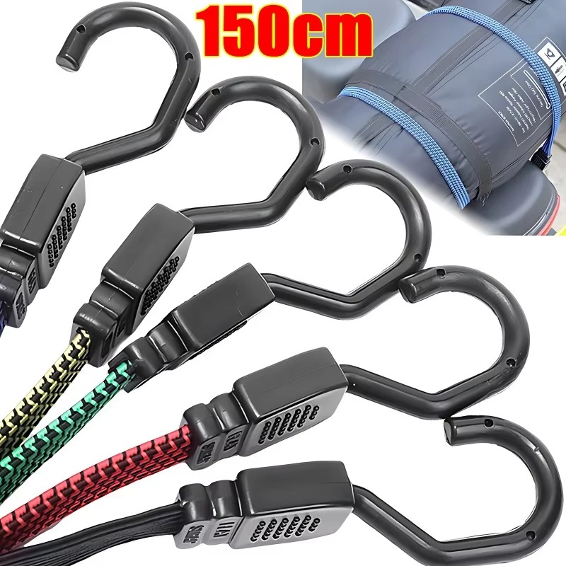 Nuovi elastici Corda per bagagli in gomma Ganci per cavi Bici Corda per legare Bagagli per biciclette Portapacchi Cinghia Gancio a fascia fissa Accessori per auto
