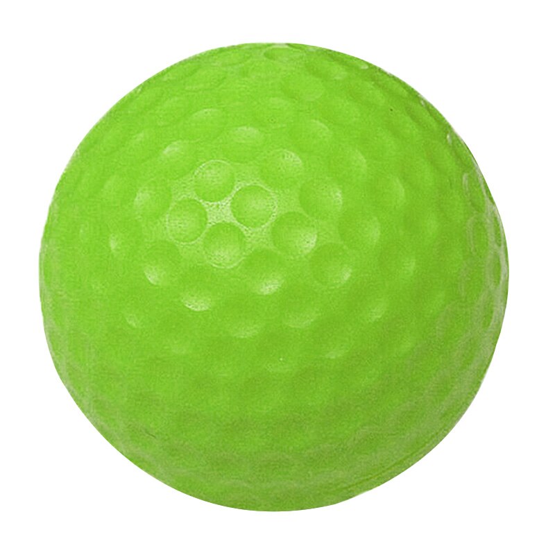 Pelotas de golf de PU sólidas, pelotas suaves para practicar en interiores, pelotas de espuma para sala de ejercicio ZJ55: green