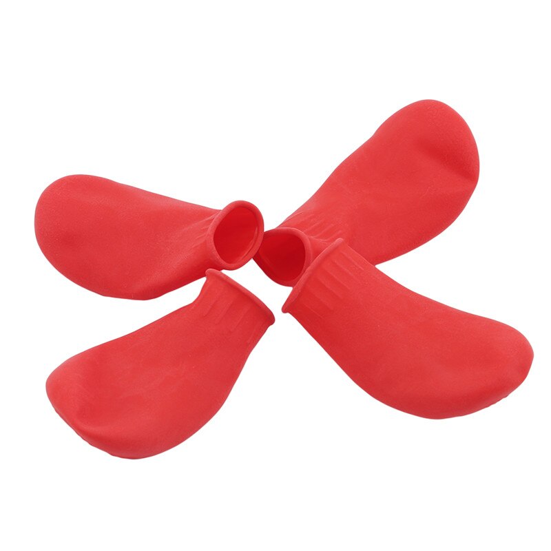 1Set Waterdichte Hond Schoenen Blauw/Rood/Oranje Rubber Regen Laarzen Schoenen Voor Kleine Honden Kat S/M/L: red / L