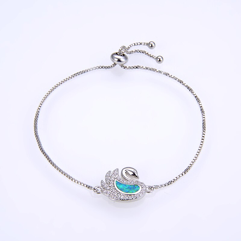 KAMAF-bracelet de cygne opale simple, à la , bijou de fête, couleur 4,: KK-DMB092-P-A1