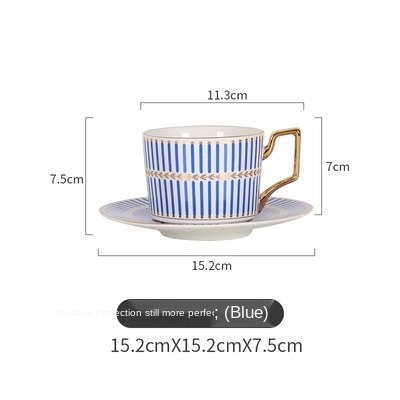 XINCHEN-Juego de taza y platillo de café de lujo, luz marroquí, cerámica pequeña de estilo europeo, té de la tarde para el hogar: style 3