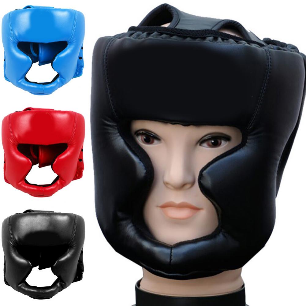 Protector de cabeza para entrenamiento de boxeo, protección facial, casco