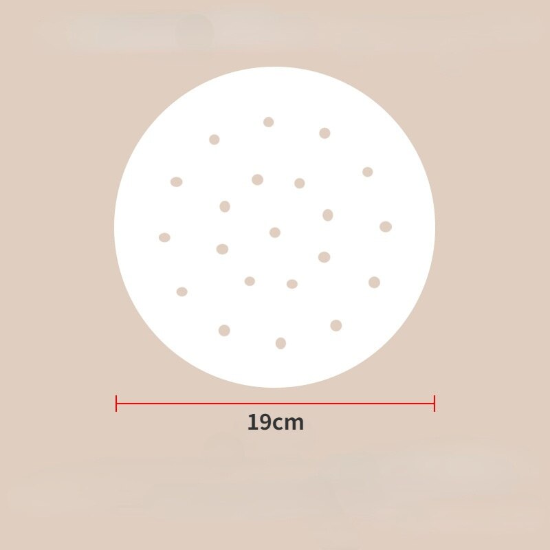 Papier de cuisson antiadhésif jetable pour friteuse à Air, 50 pièces, 18/19/20/21/22/23cm, ustensiles de cuisine: 50PCS-19cm-With Hole