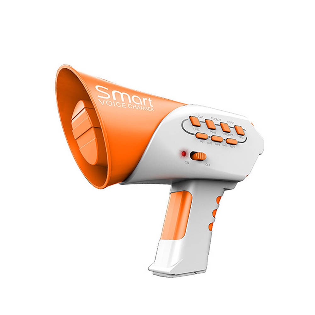 Mini Hoorn Funny Kids Luidspreker Speelgoed 7 Stemmen Plastic Voice Changer Stem Veranderende Speelgoed Onderwijs Speelgoed Voor kinderen: Oranje