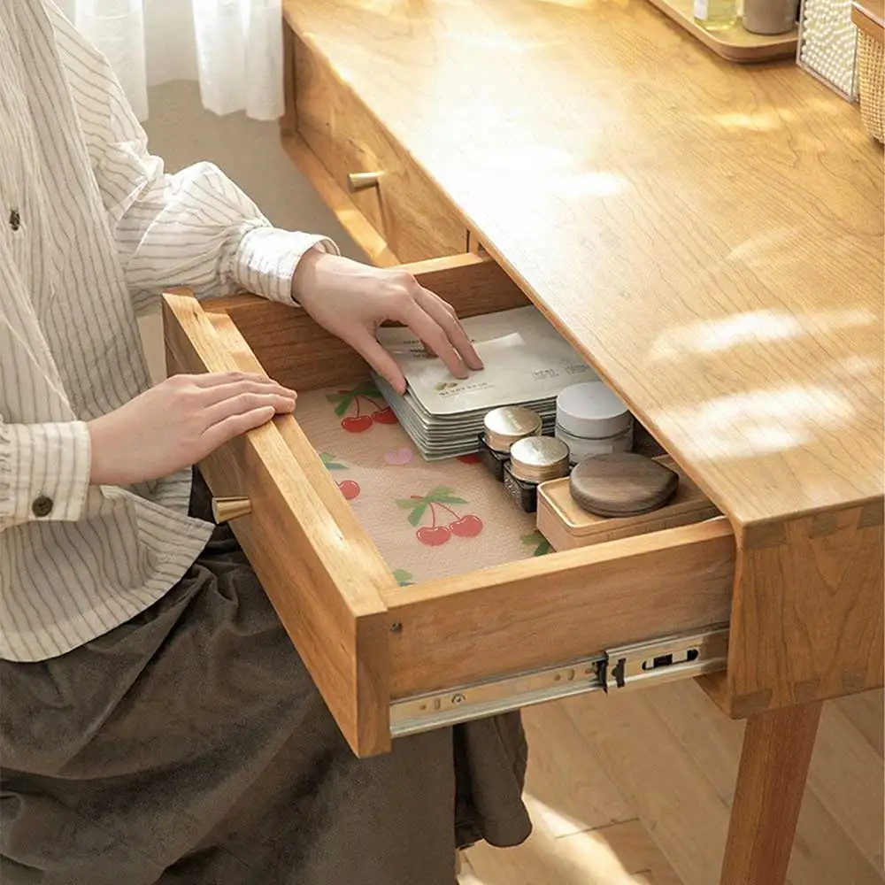 Doublures de tiroir cerise 30x150CM, doublures imperméables et antidérapantes EVA, napperons lavables et anti-poussière, tapis d'armoire de cuisine