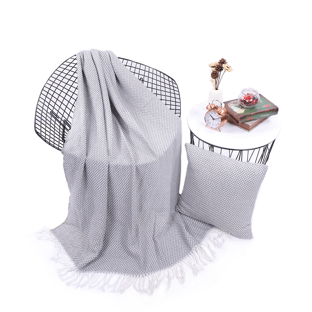 Battilo vevd sofa kaste juletepper med dekorative frynser lette til seng eller sofa dekorative , 51 "  x 79 "