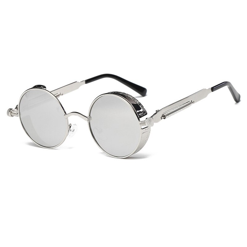 Classic Gothic Steampunk Sunglasses Women Brand Vintage Round Metal Frame Sun Glasses Female Male UV400: 10