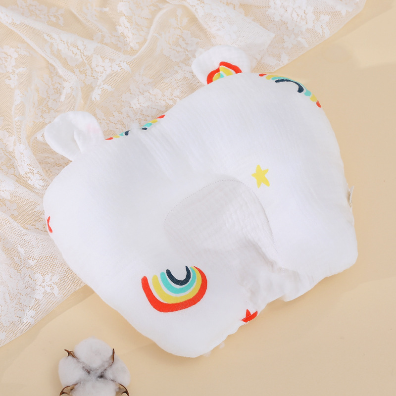 Soft and comfortable bear ear pillow, multifunctional cotton pillow, soft and washable baby pillow for home and outdoor use: Multi
