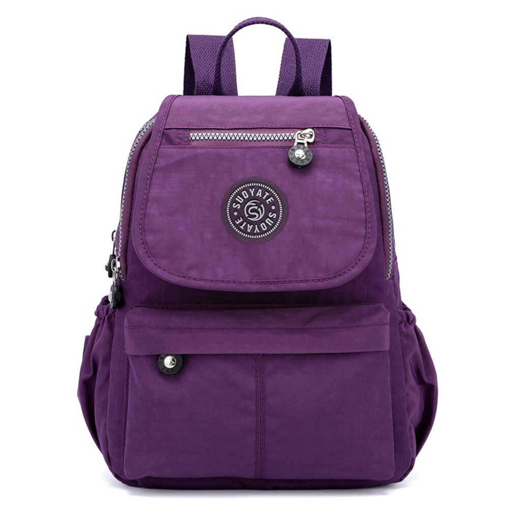 MAIOUMY-mochila impermeable de nailon con mango suave para mujer, bolsos escolares con cremallera, de viaje, multibolsillos,