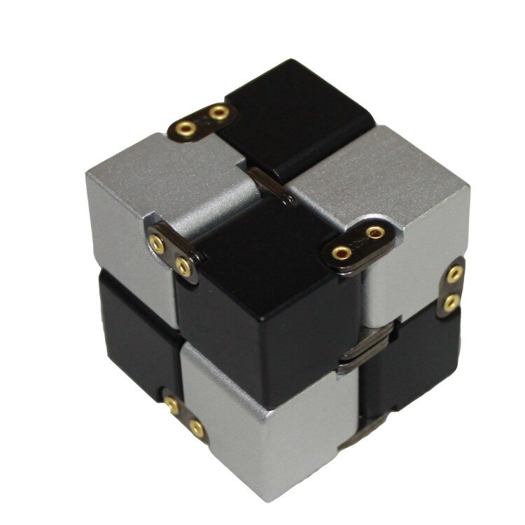 Multicolorido parafuso prisioneiro dobrável cubo liga de alumínio infinito cubo mágico flip bolso cubo divertido cubo dedo brinquedo criativo brinquedo descompressão: A STYLE 1