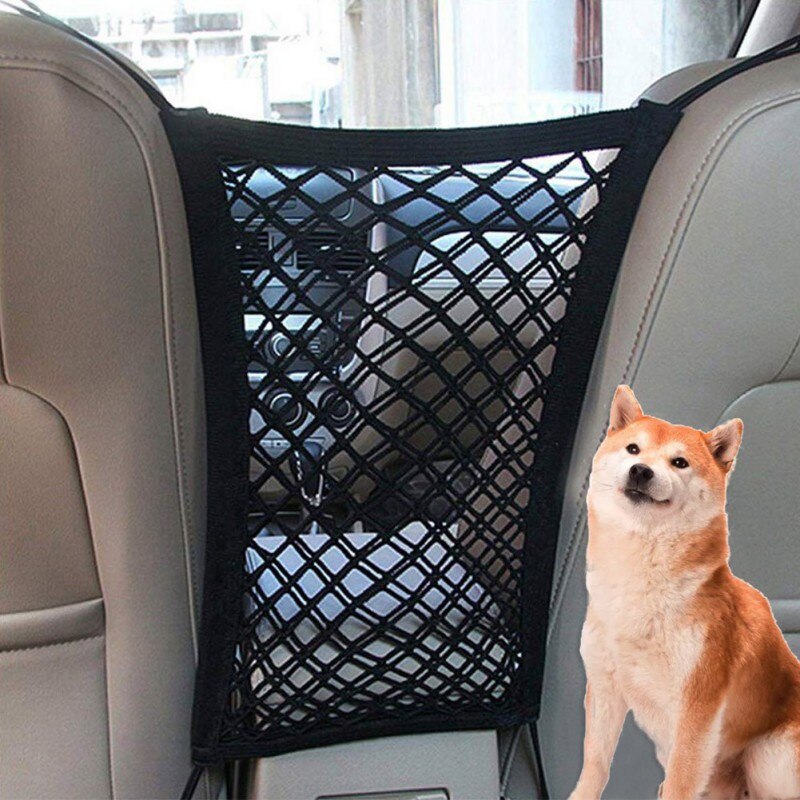 Car Dog Pet Barrier Guard Back Seat Safety Protector Mesh Net For SUV Truck Van Car Storage Bag