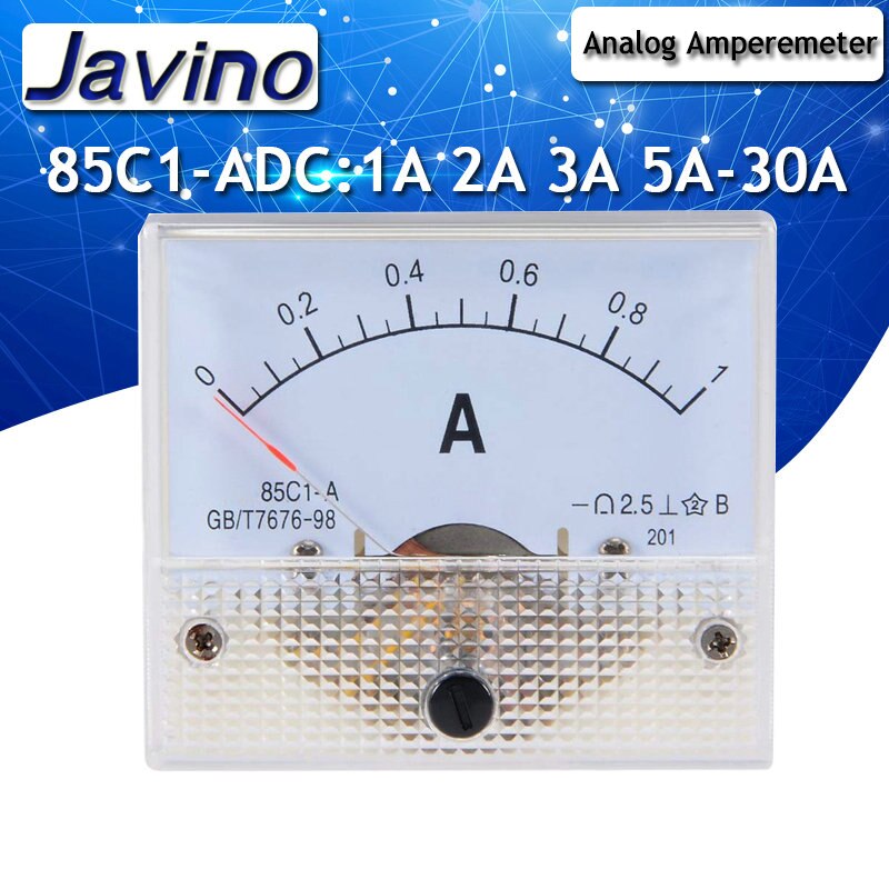 85C1-A Dc Analoge Ampèremeter Panel Instrument 1A 2A 3A 5A 10A 20A 30A Amp Instrument Ammeter