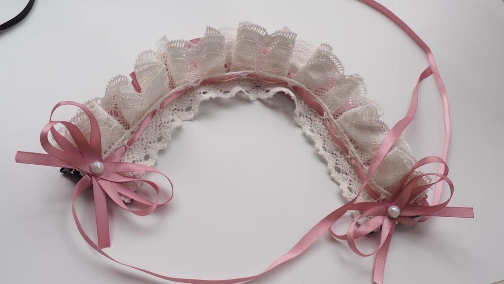 Japonais doux soeur Lolita bandeau dentelle bandeau de cheveux nœud Lolita mignon doux sauvage bande de cheveux Kawaii adolescentes filles ornements de cheveux