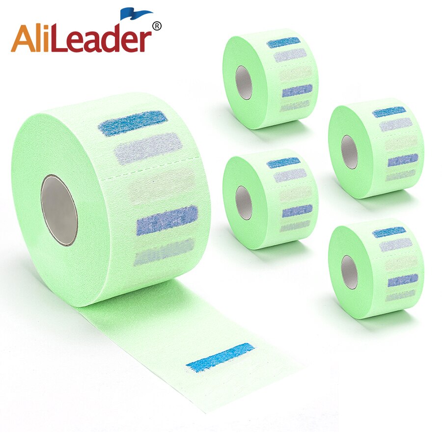 Alileader 1 rollo desechable papel para cuello blanco o negro elástico banda de papel de proteger el cuello de peluquería de herramienta