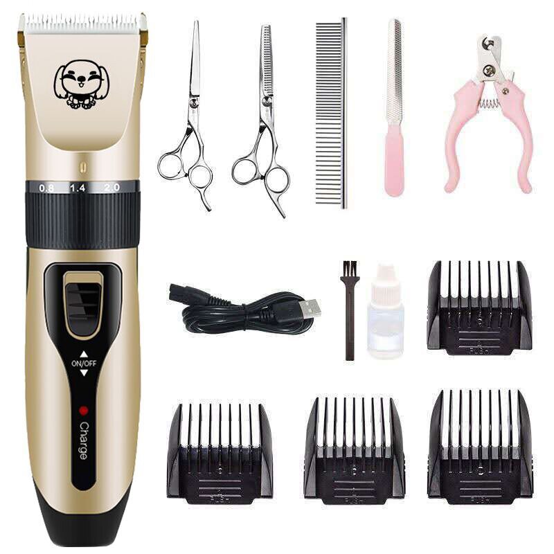 Rechargeable Low-noise Cat Dog Hair Trimmer Electrical Pet Hair Clipper Remover Cutter Grooming Pets Dog Hair Cut: C200 5PCS