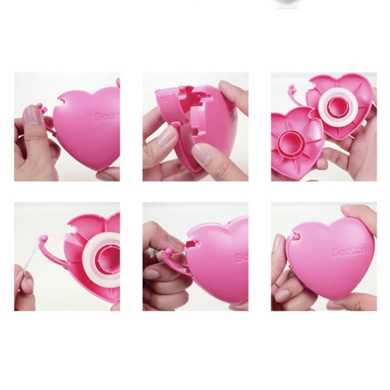 Small Tape Machine Love Tape Case Cutter Holder Easy Handle