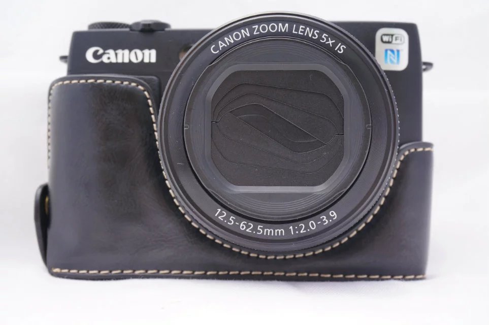 Bag Case PU Grip for Canon PowerShot G1X Mark II G1XII Digital Camera: Black no Strap