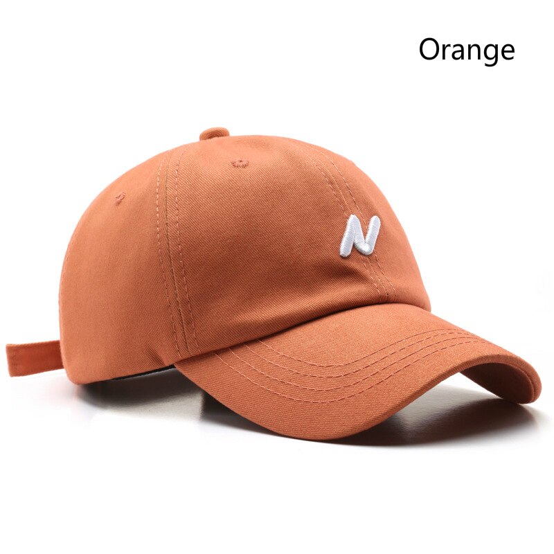 Sleckton casual baseball kasket til kvinder og mænd n broderi sommervisir kasket dreng piger bomuld snapback hat casquette: Orange