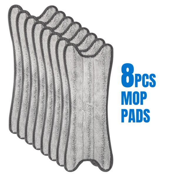 37cm ersätt mopptrasor för x-typ mopp återanvändbar mikrofiberdyna för träkakel stark vattenabsorption hushållsrengöringsverktyg: 8 st