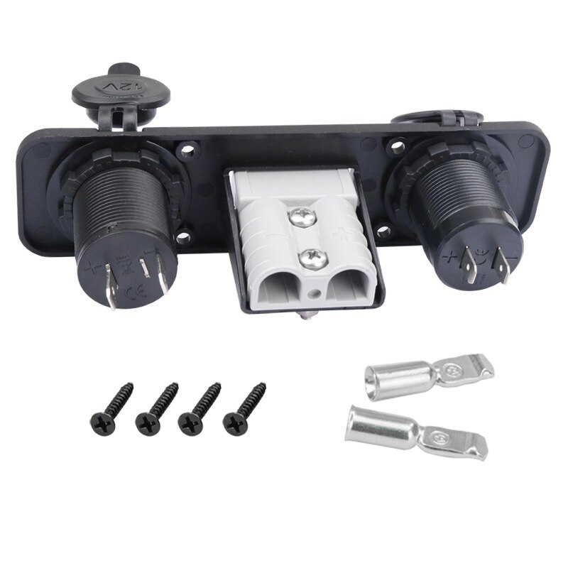 3.1A Flush Mount Plug Socket Double Usb Charger Socket Panel Car Cigarette Lightning for Caravan Camper Boat Truck