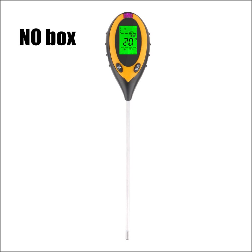 RZ 4 IN 1 Soil Tester Humidity Detector Digital PH Meter Soil Moisture Monitor Hygrometer Gardening Plant Lignt Sunlight Tester