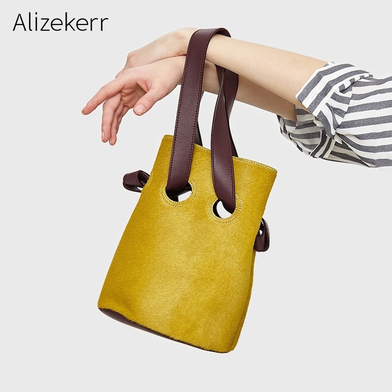 Sac seau sac à main femmes nouvelle personnalité concepteur Vintage cercle lambrissé sacs à main et sacs à main dames sac fourre-tout Simple pour les femmes