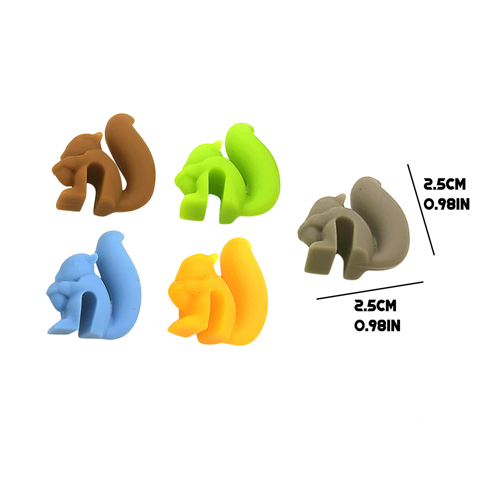 5Pcs Mini Squirrel Shape Tea Bag Clip Cup Mug Tea Infusers Strainer Clips Party Decor Tea Bag Holder Wine Glass Recognizer