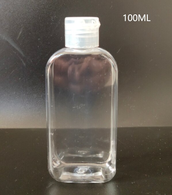 100ml Empty PET Bottle Plastic Portable Clear Refillable Flip-Top Bottles For Travel Makeup Liquid Gel Lotion Container: 20PCSX100ML