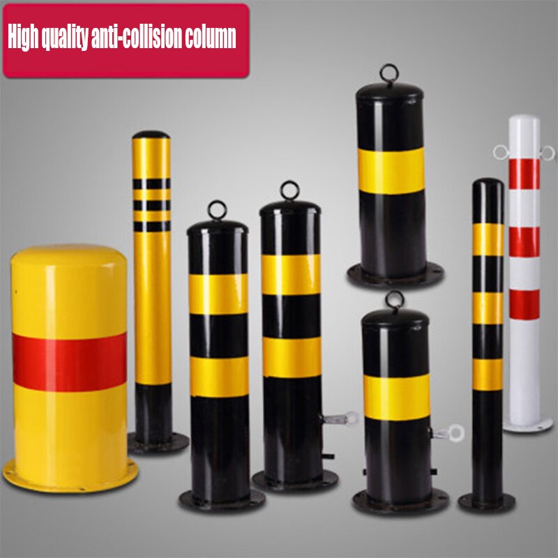 Demolition type steel pipe column anti-collision column square parking lot warning column thickened protective parking space