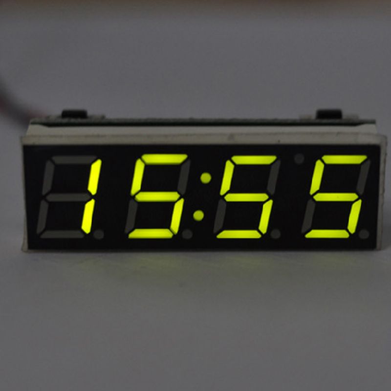 Car Digital Tube Electronic Clock LED Three-In-One Time + Temperature + Voltage a Basic Version of the Microcontroller Electron