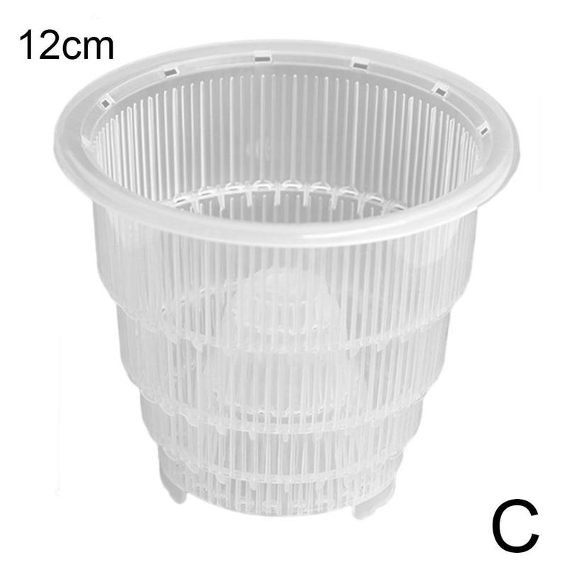 Vasi per orchidee in plastica trasparente da 10cm/12cm/15cm con fori funzione di potatura dell'aria e fessure per la crescita delle radici vaso da fiori in plastica: C
