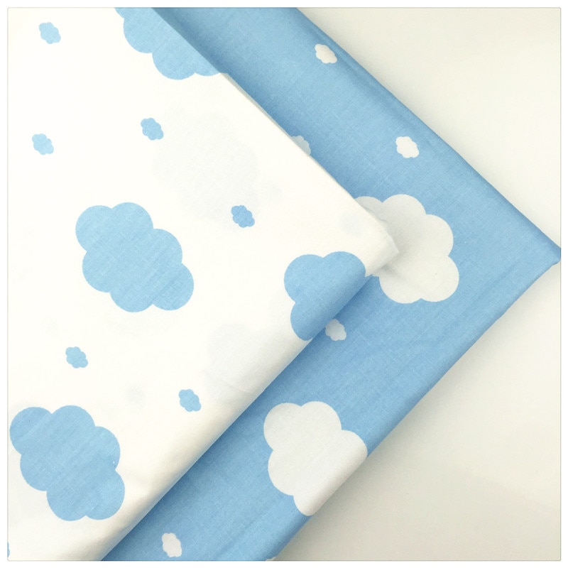 1269419 Blue Clouds AB Printed Cotton Fabric DIY Tissue Patchwork Telas Sewing Baby Toy Bedding Quilting Tecido The Cloth