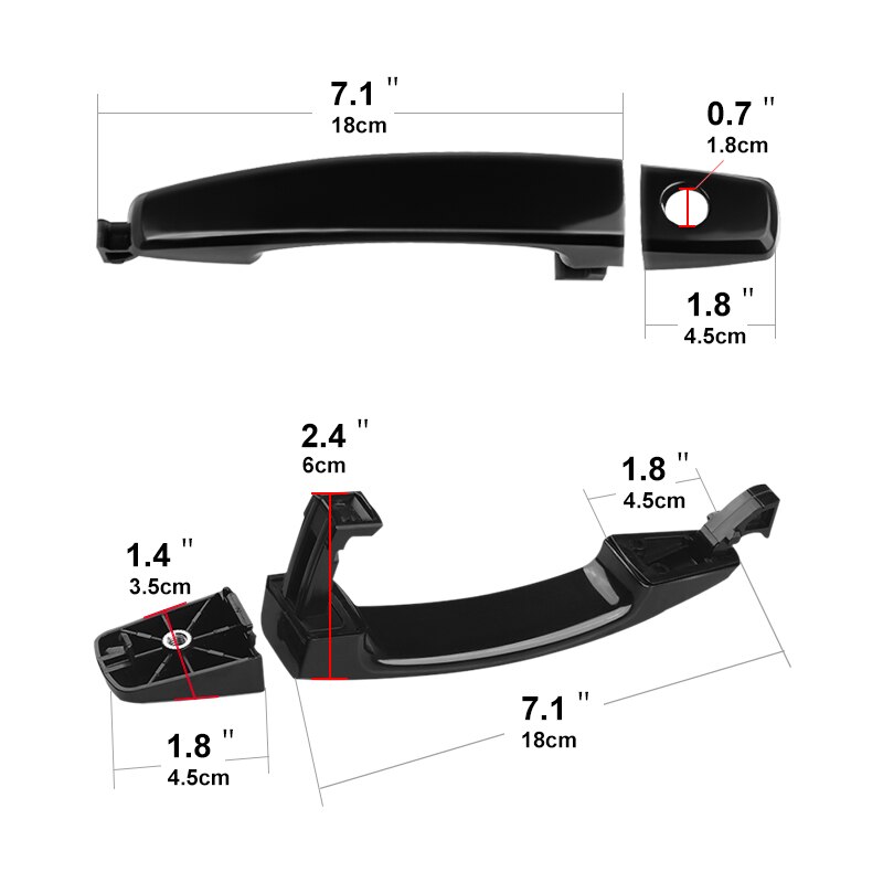 4 Stuks Links En Rechts Buiten Deurklink Buitenkant Deurklink Voor Chevrolet Aveo Captiva Voor Saturn Vue Auto Buiten handvat Kom